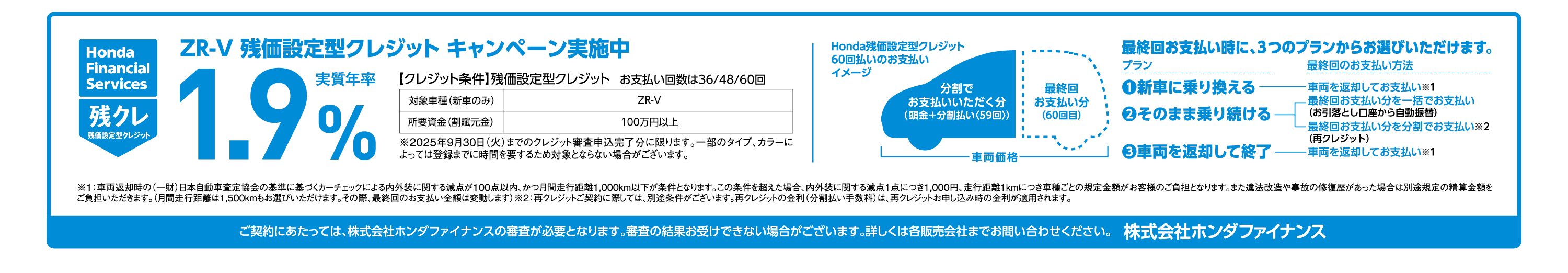 残価設定型クレジットキャンペーン実施中！