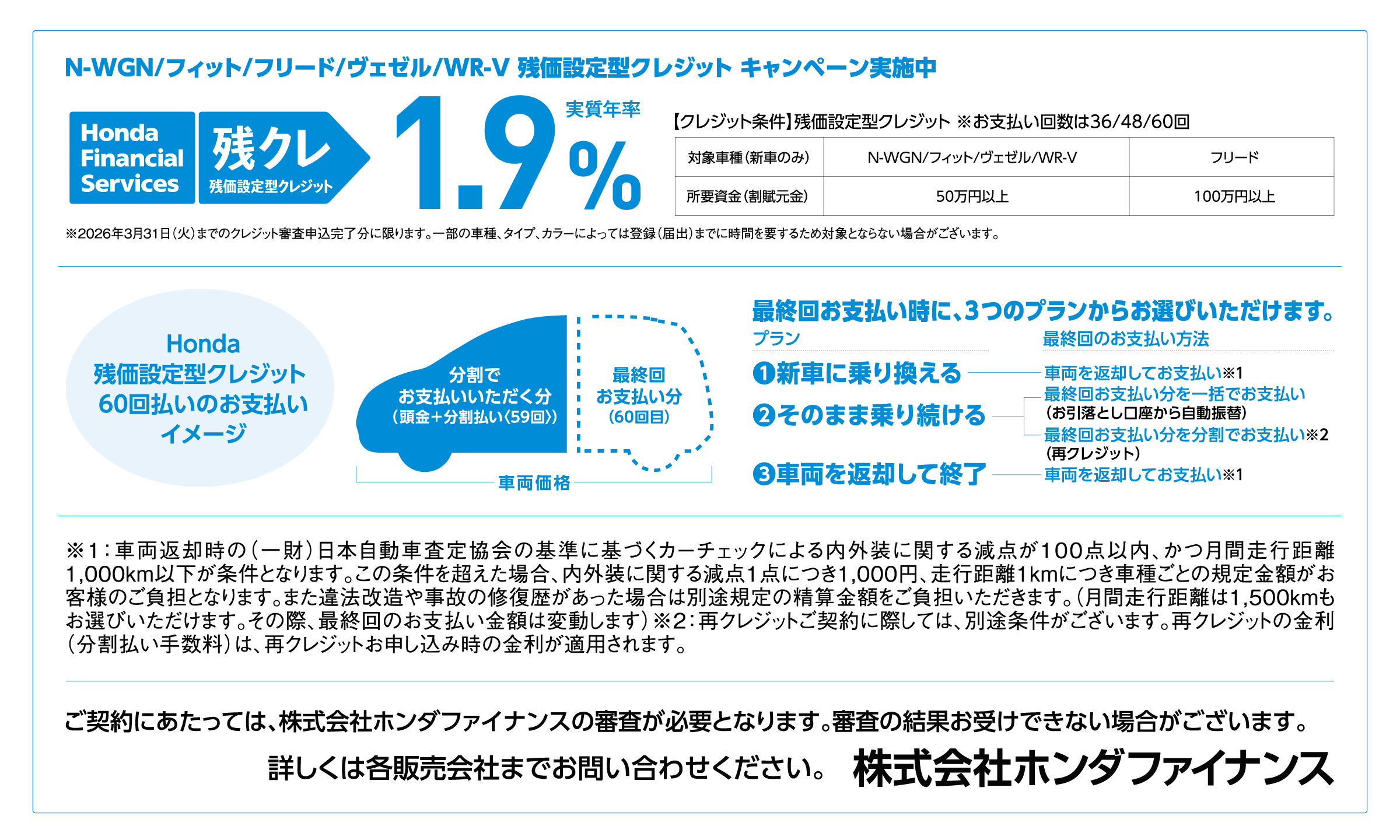残クレキャンペーン！